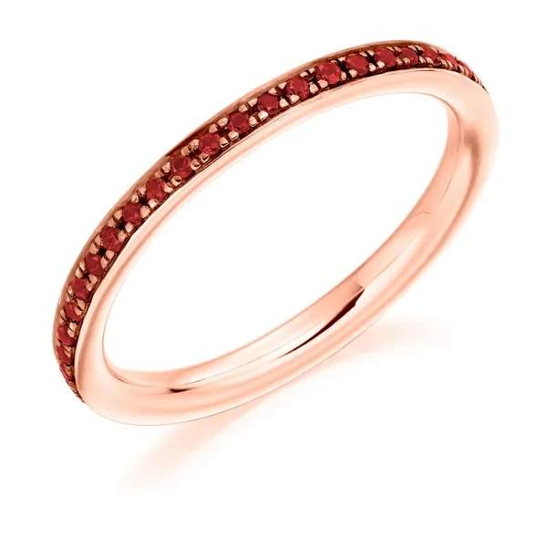 Mens ruby wedding on sale band